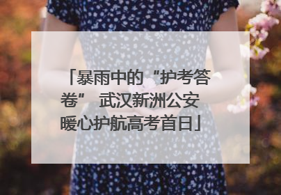 暴雨中的“护考答卷” 武汉新洲公安暖心护航高考首日